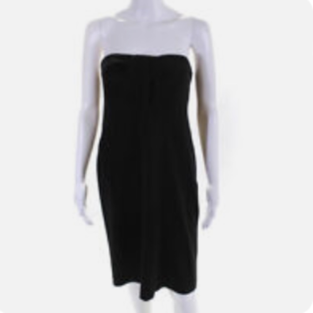 JIL SANDER Black Strapless Dress